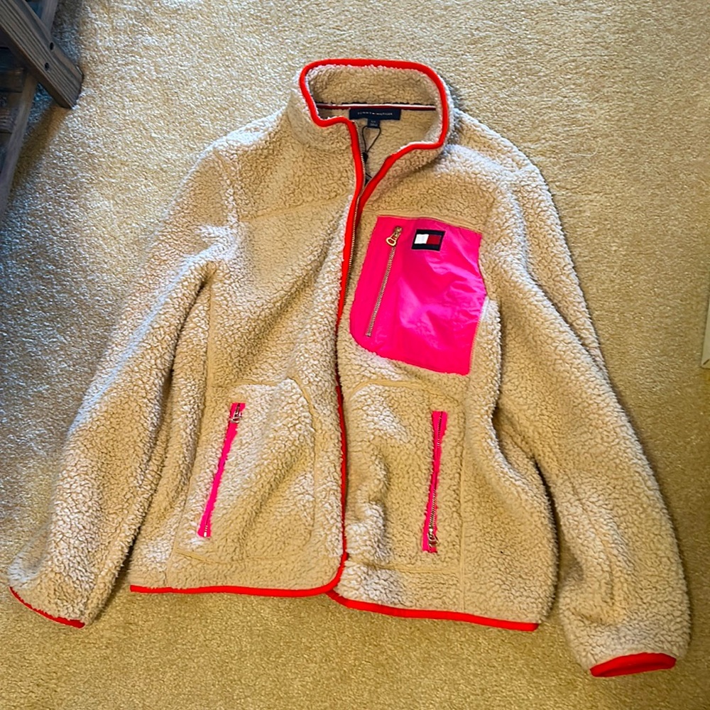 RARE Tommy Hilfiger Sherpa zip up new with tags
